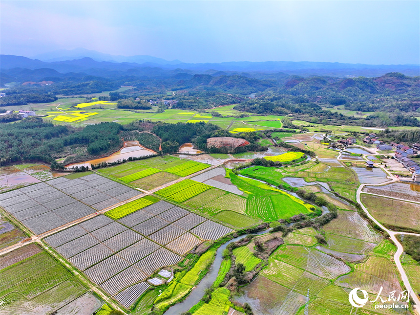 撫州市崇仁縣相山鎮港下村，美麗鄉村景色怡人。人民網 朱海鵬攝