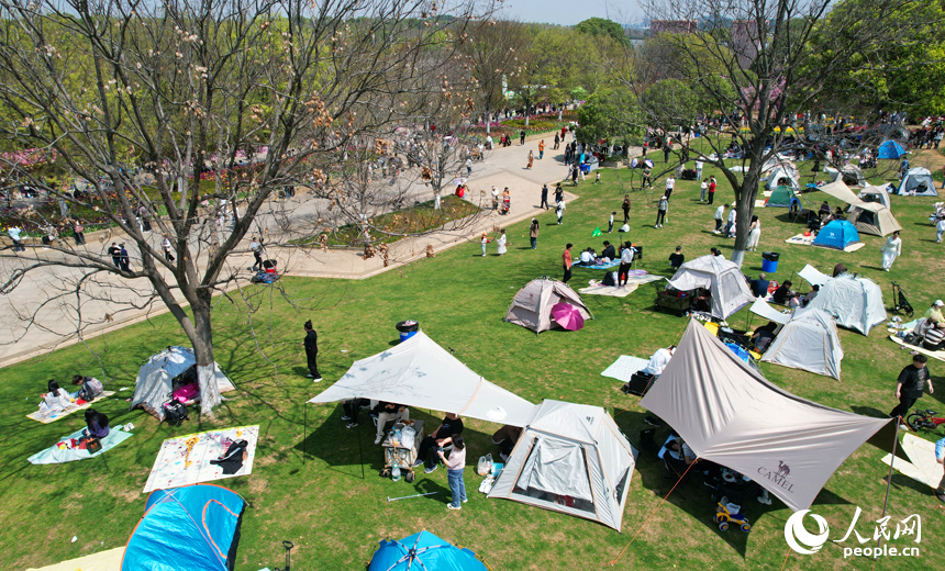市民紛紛走出家門，投身于大自然的懷抱，感受著春天的氣息和美好。人民網記者 毛思遠攝