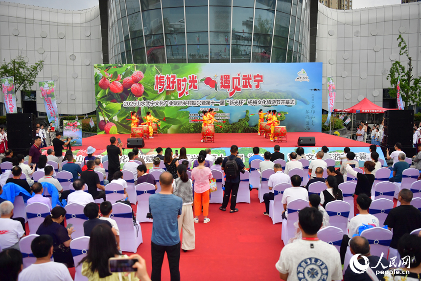 2025山水武寧文化產業賦能鄉村振興暨第十一屆“新光杯”楊梅文化旅游節拉開帷幕。人民網記者 時雨攝